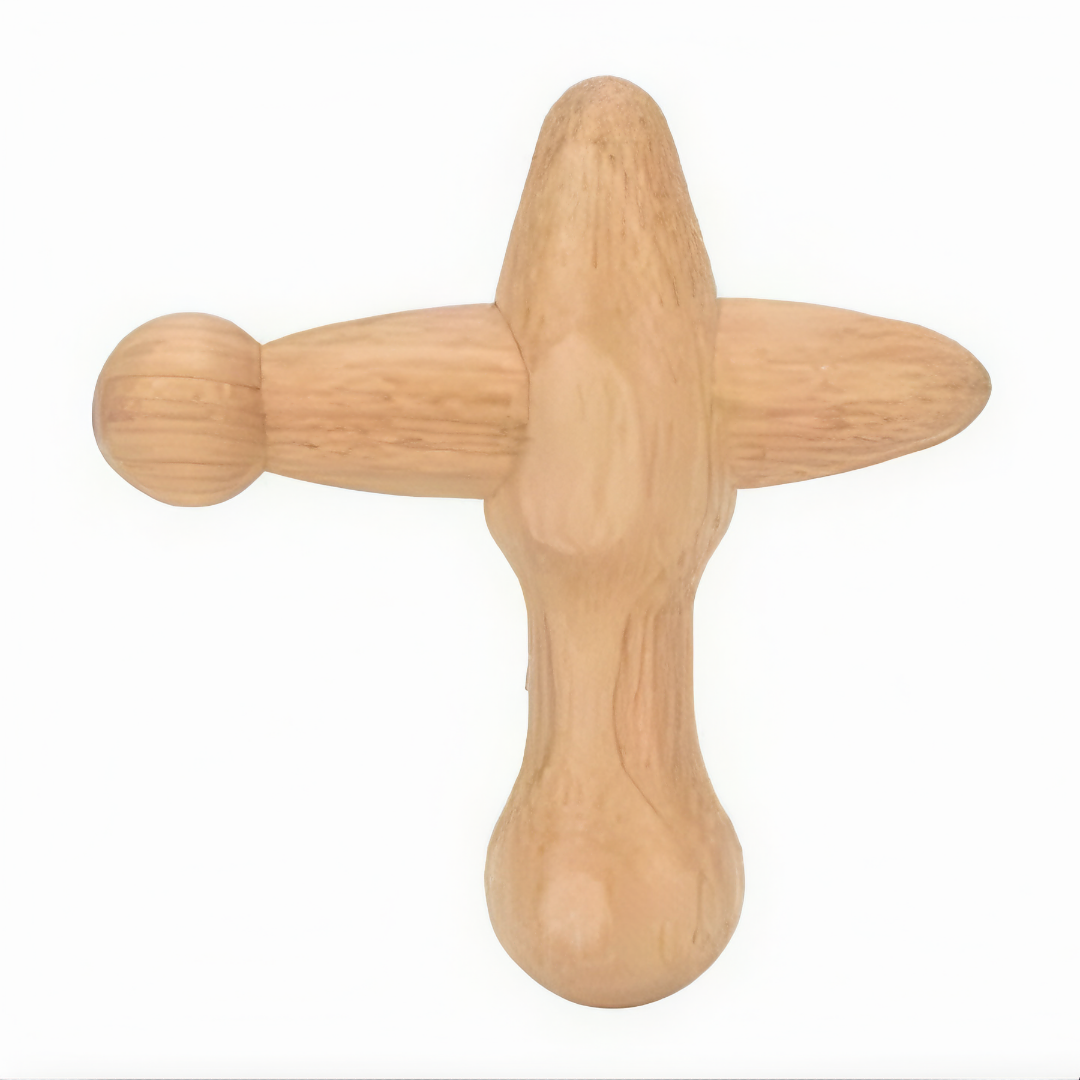 Dispozitiv multifunctional, masaj , presopunctura si reflexoterapie, din lemn de esenta tare (cod R179L)