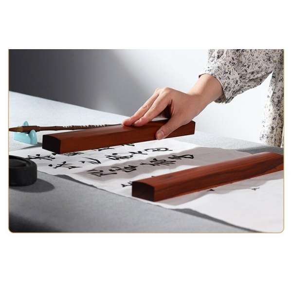 Set suport sustinere foi caligrafie, din lemn de catalpa (cod B08L)