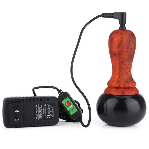 Aparat pentru masaj, cu capat din roca vulcanica, gua sha, electric, cu incalzire, 5 trepte reglabile de temperatura, 220 V  (cod E17L)