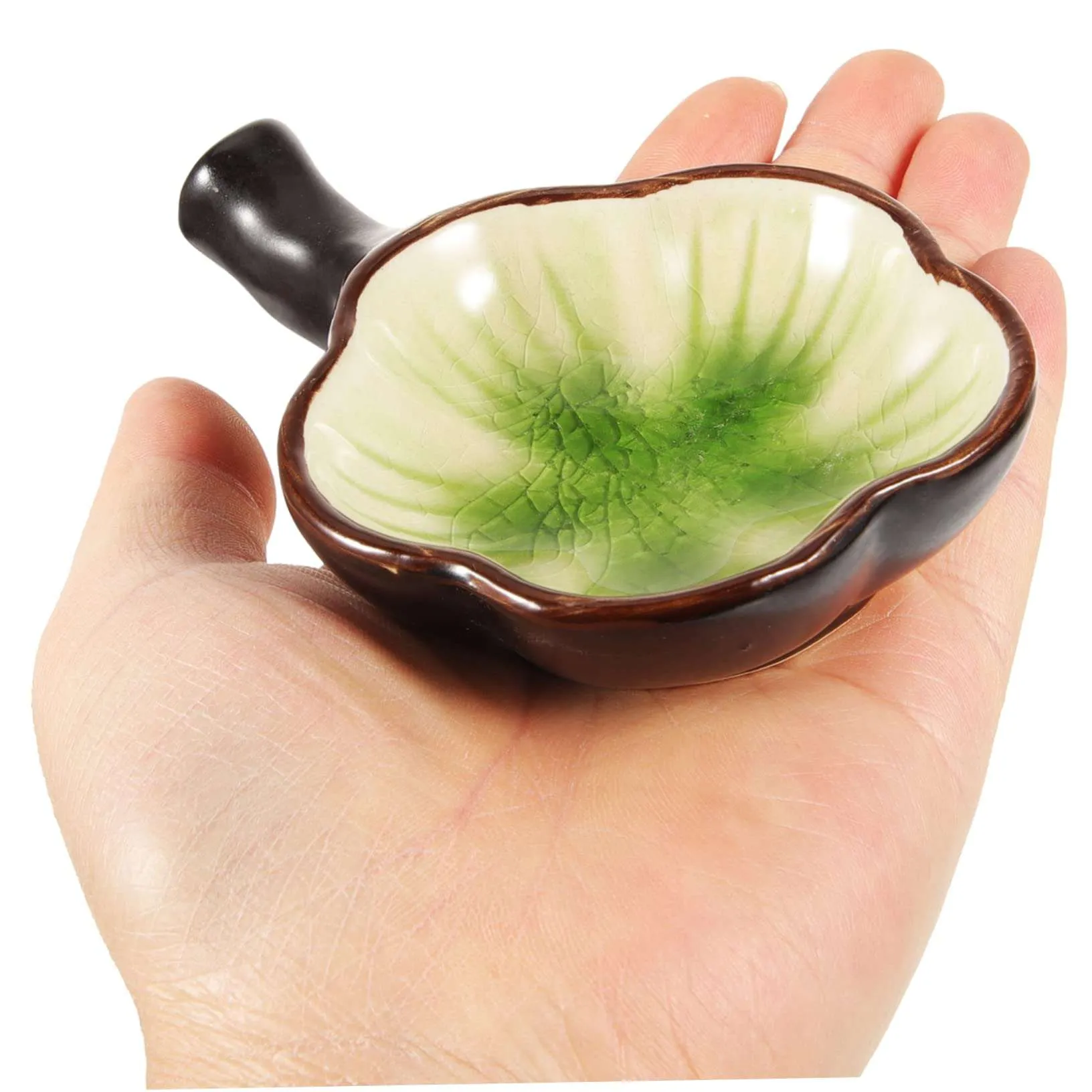 Piatra din ceramica pentru cerneala, caligrafie chineza, pictura, forma de floare de prun, (COD B80L)